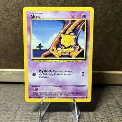 Abra - 43/102 - Pokemon Base Set Unlimited Card WOTC LP - Image 1