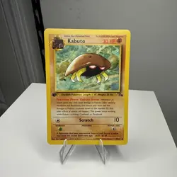 Pokemon TCG Kabuto Fossil 1st Edition Common Card 50/62 Regular - Image 1