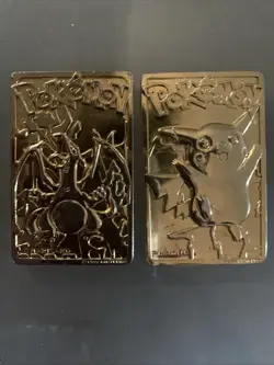 1999 Burger King Pokemon TCG Charizard & Pikachu Nintendo 23K Gold Plated Cards - Image 2