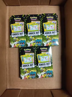 Pokemon 5 Knockout Collection Boxes (10 Booster Packs,15 Foils,5 Code Cards) - Image 1