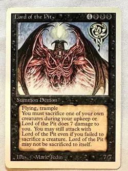 Lord of the Pit - Magic the Gathering MTG Revised - Near Mint - Free Shipping! - Image 1