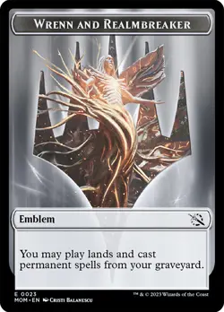 MTG {Wrenn and Realmbreaker Emblem} - March of the Machine #T23 - Image 1