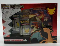 Pokemon TCG Celebrations Lance's Charizard V Collection Box - Image 1
