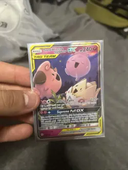 Pokemon Togepi & Cleffa & Igglybuff GX 143/236 Ultra Rare Holo Cosmic Eclipse - Image 1