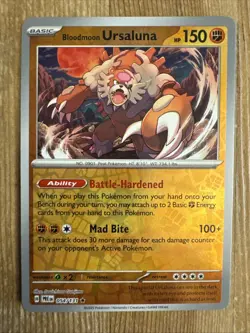 Bloodmoon Ursaluna 054/131 Pokemon Prismatic Evolutions Reverse Holo NM - Image 1