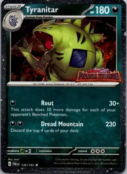 Tyranitar (Paldea Evolved Stamp) Promo Miscellaneous Cards & Products 135/193 NM - Image 1