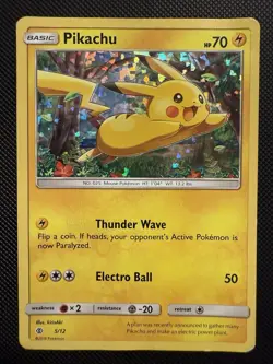 Pokemon Pikachu TCG Holo Card Promo 5/12 McDonald's LP - Image 1