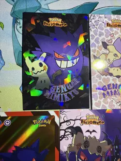7 Cracked Ice & Gold Holo Gengar & Mimikyu Full House And Card Database NON TCG - Image 3