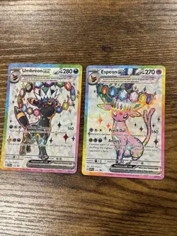 Umbreon & Espeon ex Prismatic Evolutions Premium Collection 175/176 PROMO CARDS - Image 1