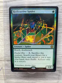 FOIL Radioactive Spider Marvel's Spiderman Magic The Gathering MTG rare card - Image 1