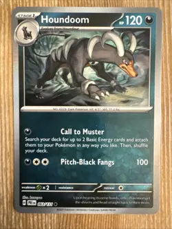 Pokemon TCG Houndoom Pokeball Reverse Holo 063/131 Prismatic Evolutions NM Card - Image 1