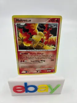 Moltres LV.47 10/100 Majestic Dawn Holo Pokemon TCG Card MP - Image 1
