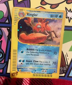 Pokemon TCG Kingler Expedition Base Set Card 015/165 Holo Foil - Image 1