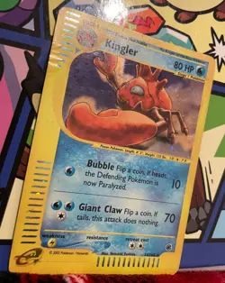 Pokemon TCG Kingler Expedition Base Set Card 015/165 Holo Foil - Image 2