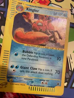 Pokemon TCG Kingler Expedition Base Set Card 015/165 Holo Foil - Image 4