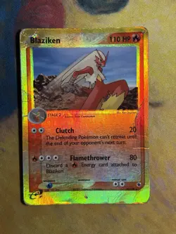 Blaziken 15/109 Reverse Holo Ex Ruby & Sapphire Pokemon Card E Series DMG - Image 2