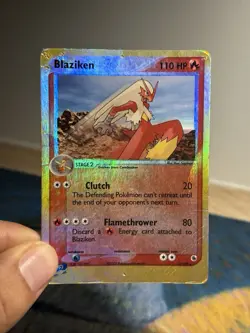Blaziken 15/109 Reverse Holo Ex Ruby & Sapphire Pokemon Card E Series DMG - Image 3