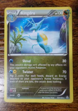 Kingdra 107/160 XY Primal Clash Printer Hickey Error Misprint Pokemon Card LP - Image 1