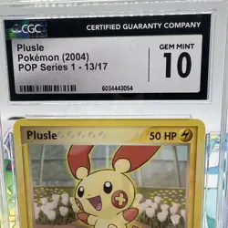 Plusle 13/17 Pop Series 1 2004 Pokemon Card - CGC Graded Gem Minto 10 - Image 2