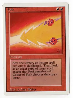 Fork • Revised Edition Rare • LP Light Play • MtG Magic Gathering - Image 1