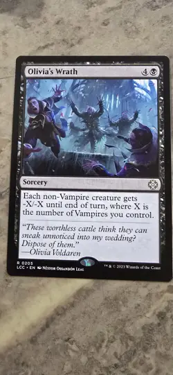Olivia's Wrath Commander: the Lost Caverns of Ixalan Regular Sorcery Rare MTG - Image 1