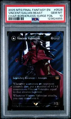 4855 Vincent Galian Beast 2025 MTG Final Fantasy #0528 Surge Foil PSA 10 - Image 1