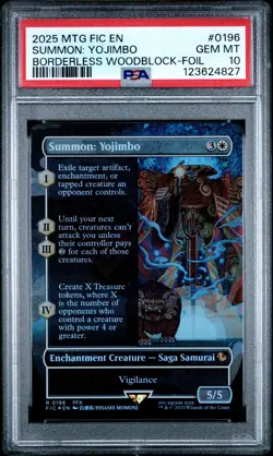 4827 Summon: Yojimbo 2025 MTG Final Fantasy FIC #196 Foil PSA 10 - Image 1