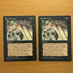 Soul Exchange x2 NM+ NEVER PLAYED 2x Fallen Empires MTG VINTAGE FAST SHIPPING - Image 1