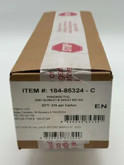 Pokemon TCG Scarlet & Violet SV01 Base Set Booster 6-Box Case SEALED - Image 1