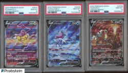 (3) 2023 Pokemon SWSH Crown Zenith Entei Suicune Raikou V FA PSA 10 Sequential - Image 1
