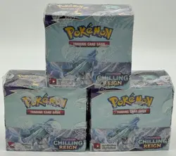 Lot of (3) Pokemon TCG Sword & Shield Chilling Reign Booster Boxes SEALED - Image 1