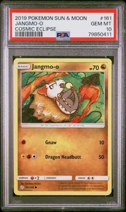 Psa 10 - Pokemon Sun & Moon Cosmic Eclipse 161 Jangmo-O - Tomokazu Komiya - Image 1