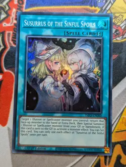 Susurrus of the Sinful Spoils INFO-EN060 Super Rare Yugioh - Image 1