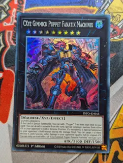 Yugioh CXyz Gimmick Puppet Fanatix Machinix INFO-EN043 Super Rare 1st Ed - Image 1