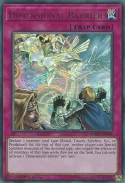 Dimensional Barrier - DUDE-EN048 - Ultra Rare 1st Edition Yugioh - Image 1