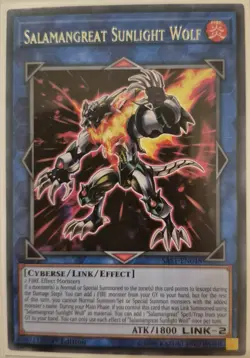 YuGiOh Salamangreat Sunlight Wolf Rare 1st Edition SAST-EN048 - Image 1