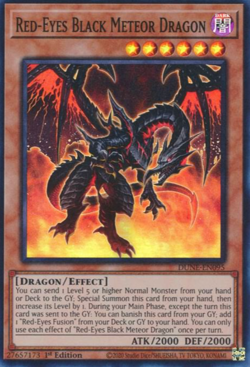 1X LP Red-Eyes Black Meteor Dragon - DUNE-EN095 - Super Rare 1st Edition - Image 1
