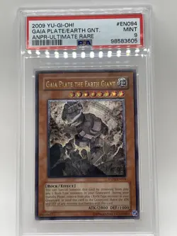 Gaia Plate The Earth Giant PSA 9 MINT Ultimate Rare 2009 ANPR-EN094 Yugioh Unlim - Image 1
