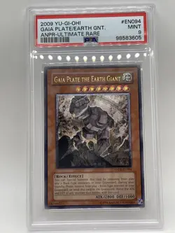 Gaia Plate The Earth Giant PSA 9 MINT Ultimate Rare 2009 ANPR-EN094 Yugioh Unlim - Image 2