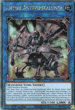 yugioh Antike Antriebsballista RA03-DE046 QUARTER CENTURY SECRET RARE DEUTSCH - Image 1