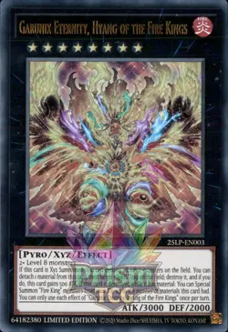 Garunix Eternity, Hyang of the Fire Kings ultra rare 25LP-EN003 Yugioh - Image 1