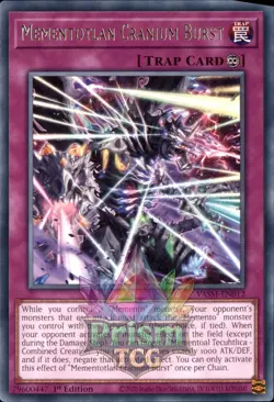 1st ed Mementotlan Cranium Burst rare VASM-EN012 Yugioh - Image 1