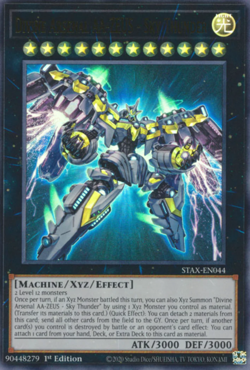 1X NM Divine Arsenal AA-ZEUS - Sky Thunder - STAX-EN044 - Ultra Rare 1st Yugioh - Image 1