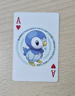 PIPLUP 2007 Japanese Pokemon Dialga Diamond & Pearl Poker Playing Card - Image 1