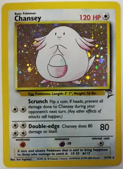 CHANSEY Pokemon Base Set 2 #3/130 Vintage WotC RARE HOLO LP-NM+/M PICK YOUR CARD - Image 3