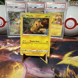 Pikachu SWSH153 - 2022 Black Star Promo Snowflake Stamp Holo Pokemon Card - Image 1