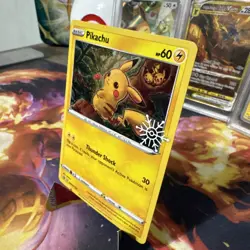 Pikachu SWSH153 - 2022 Black Star Promo Snowflake Stamp Holo Pokemon Card - Image 2