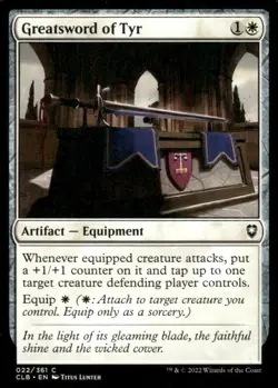 Greatsword of Tyr 022/361 Commander Baldur's Gate MTG Magic the Gathering card - Image 1