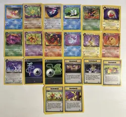 Pokemon Team Rocket 47 Card Lot Non Holo Common Uncommon LP-NM WOTC Unlimited - Image 1