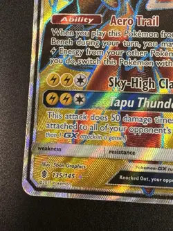 Pokemon TCG Tapu Koko GX Full Art Ultra Rare Card Guardians Rising 135/145 2017 - Image 5